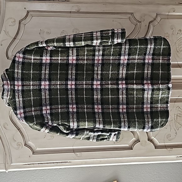 NWT All Saints Green Plaid WoolBlend Tia Check Coat Size 10 - Picture 7 of 9